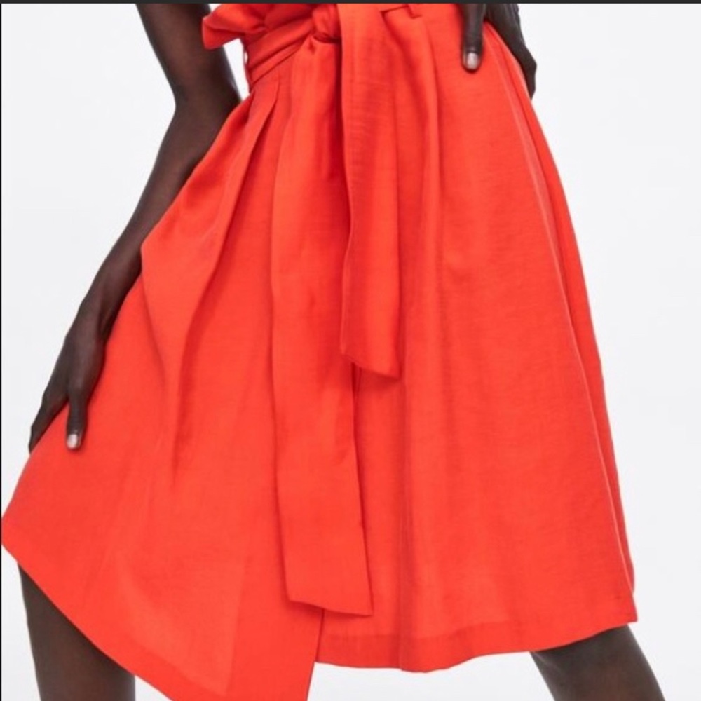 Zara midi wrap skirt.